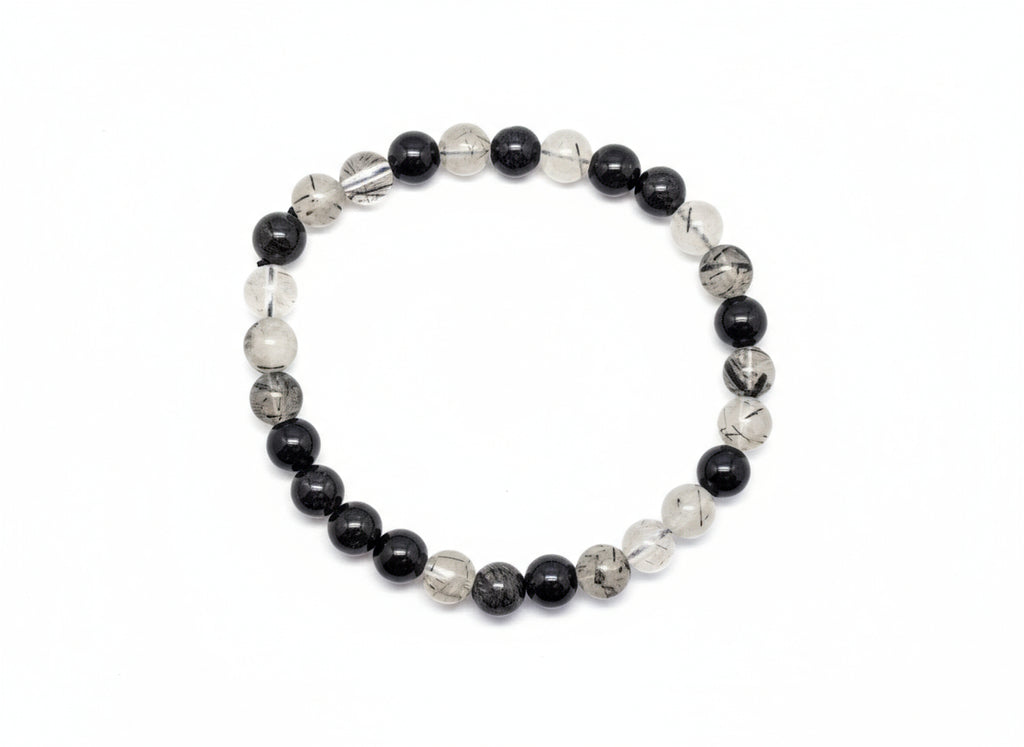 Smoky Quartz and Tourmaline Bracelet