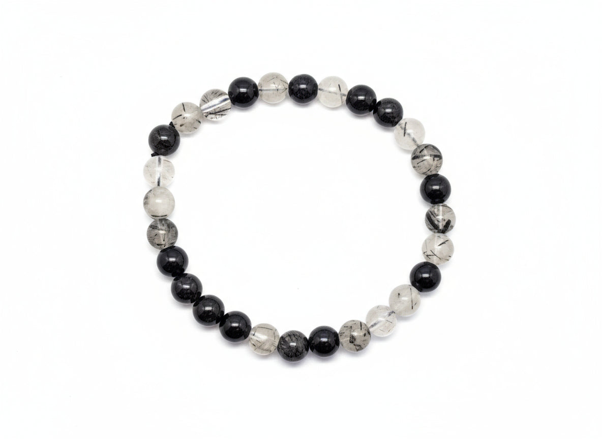 Smoky Quartz and Tourmaline Bracelet