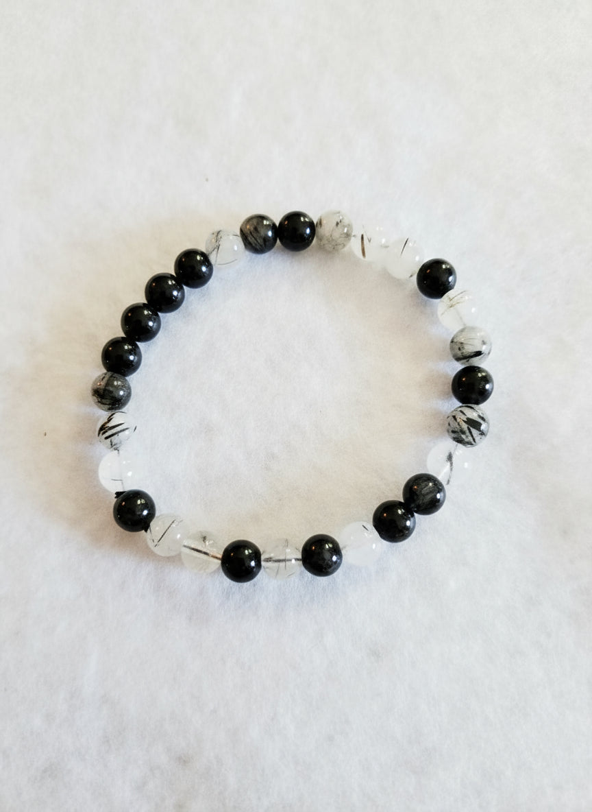 Smoky Quartz and Tourmaline Bracelet